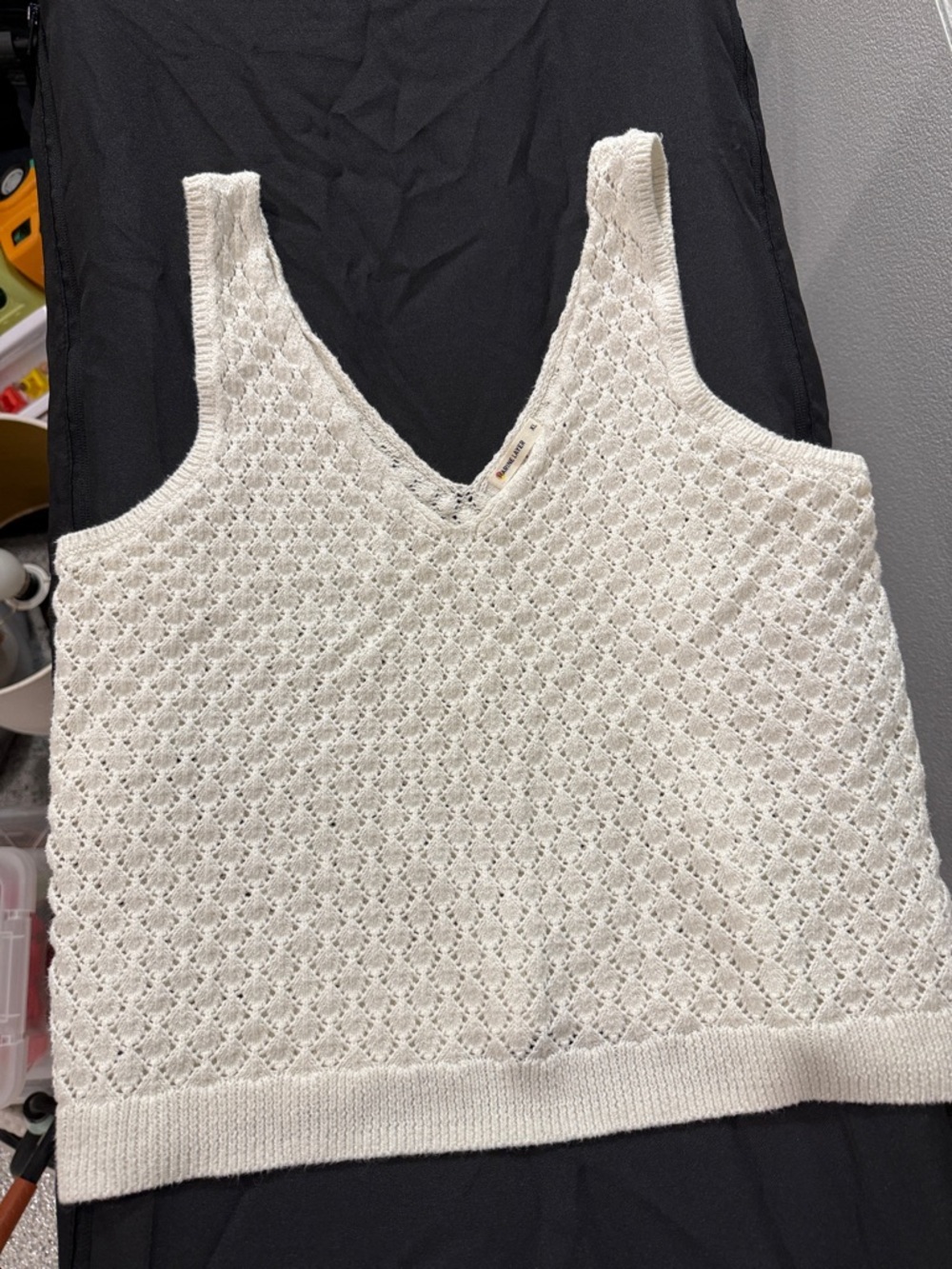 Marine Layer Knit Tank XL in Ivory